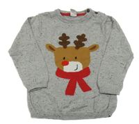 Šedý lehký svetr se sobem H&M