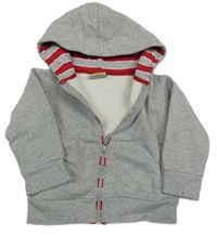 Šedá melírovaná propínací mikina s kapucí Topolino