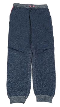 Tmavomodré třpytivé tepláky x-mail