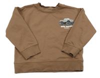 Hnědá mikina s truckem sinsay 