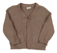 Hnědý propínací svetr S. Oliver