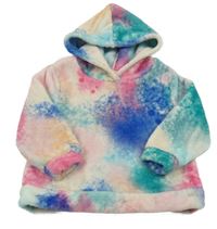 Barevná plyšová mikina s kapucí H&M