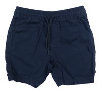 Tmavomodré plátěné kraťasy Lupilu