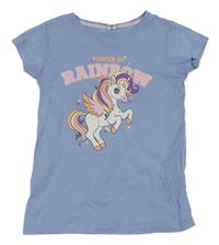 Světlemodré tričko s jednorožcem Dopodopo