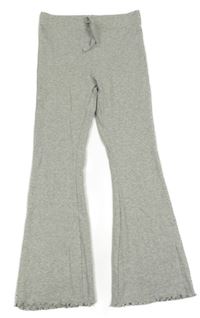 Šedé žebrované flare legíny M&S
