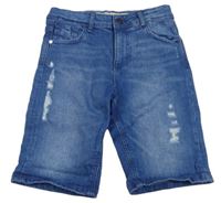 Tmavomodré riflové skinny kraťasy s prošoupáním Denim Co.