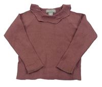 Starorůžový úpletový svetr s límečkem zn. Primark