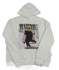 Bílá mikina s Barbie a kapucí 