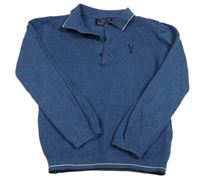 Tmavomodrý svetr s límečkem Next