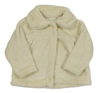 Smetanový plyšový kabátek se srdíčky LC WaIKIKI