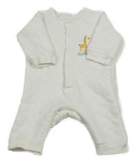 Bílý prošívaný overal s žirafou Matalan