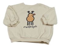 Béžová oversize mikina se sobem Next