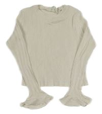 Bílo-stříbrné žebrované pruhované crop triko H&M