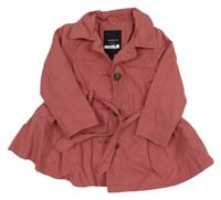 Starorůžový šusťákový jarní kabátek s páskem Name it