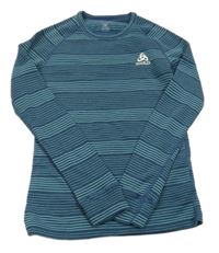 Tmavomodro-světlemodré pruhované thermo triko odlo 