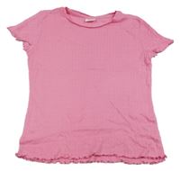 Růžové perforované tričko S. Oliver