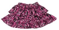 Růžovo-fialovo-černá pruhovaná sukně 