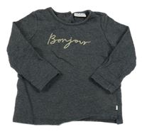 Tmavošedé triko s nápisem Next