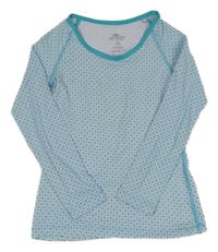 Bílo-modré vzorované funkční triko Crane