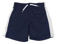 Tmavomodro-bílé sportovní kraťasy H&M