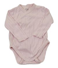 Světlerůžové žebrované zavinovací body C&A