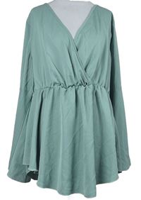 Dámská světlekhaki peplum halenka Shein