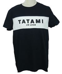 Pánské černo-bílé tričko s nápisem Tatami 