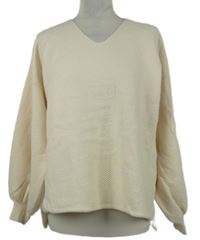 Dámský smetanový vzorovaný svetr 