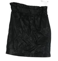 Dámská černá koženková sukně Amisu 