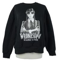 Dámská černá crop mikina s Wednesday 