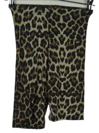 Dámské hnědo-béžové vzorované elastické kraťasy PrettyLittle Thing vel. 32