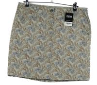 Nové - Dámská béžová vzorovaná plátěná sukně Cecil vel. 32