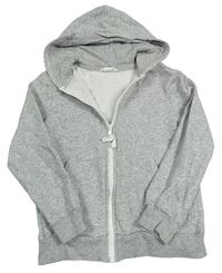 Světlešedá propínací mikina s kapucí H&M