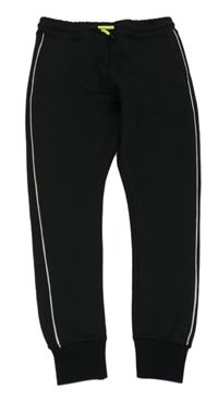 Černé sportovní kalhoty s proužkem Zara