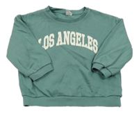 Zelená mikina s nápisem H&M