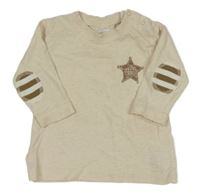 Světlebéžové triko s hvězdou Next