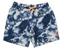 Modro-bílé batikované šusťákové plážové kraťasy Primark