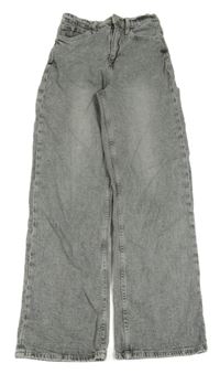 Šedé melírované wide leg rifle H&M