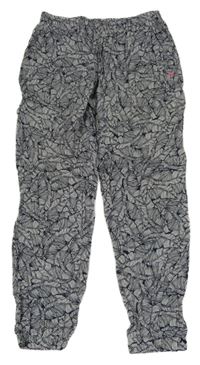 Modro-bílé vzorované lehké kalhoty Termit