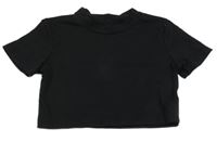 Černé crop triko