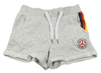 Šedé teplákové kraťasy s pruhy - Deutschland