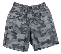 Šedé army plážové kraťasy M&Co.