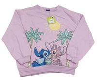 Nové - Lila mikina se Sluncem a Stitchem Disney