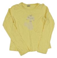 Žluté triko s kočkou z kamínků Cherokee