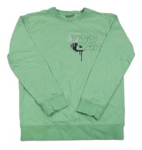 Zelená mikina s nápisem 