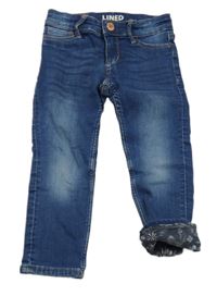 Modré podšité skinny rifle H&M