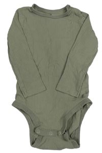 Khaki žebrované body H&M