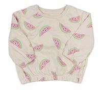 Světlerůžová mikina s melouny Primark