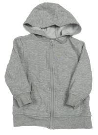 Šedá propínací mikina s kapucí George