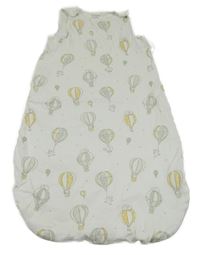 Bílý bavlněný zateplený spací pytel s balony M&S